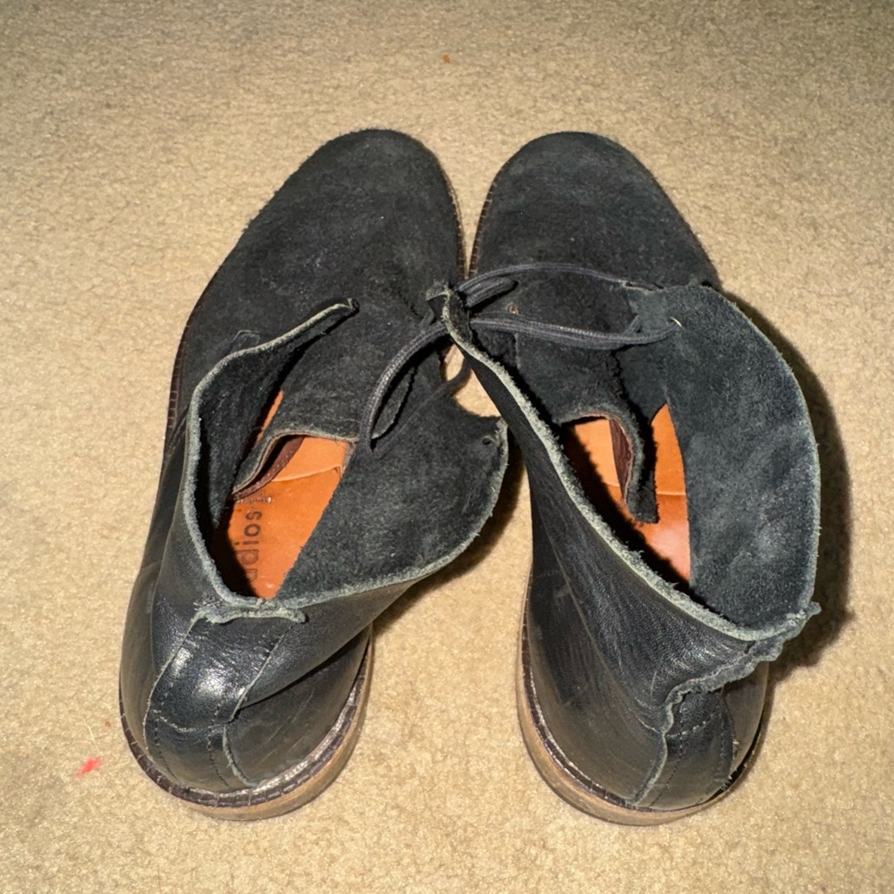 Acne Black Leather Chukka Boots